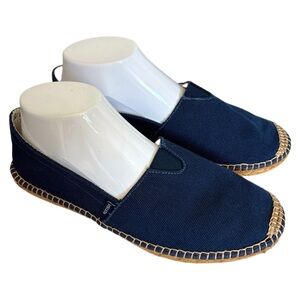 Viscata Barceloneta Canvas Espadrille Flats Navy Blue Size 10 (41)
